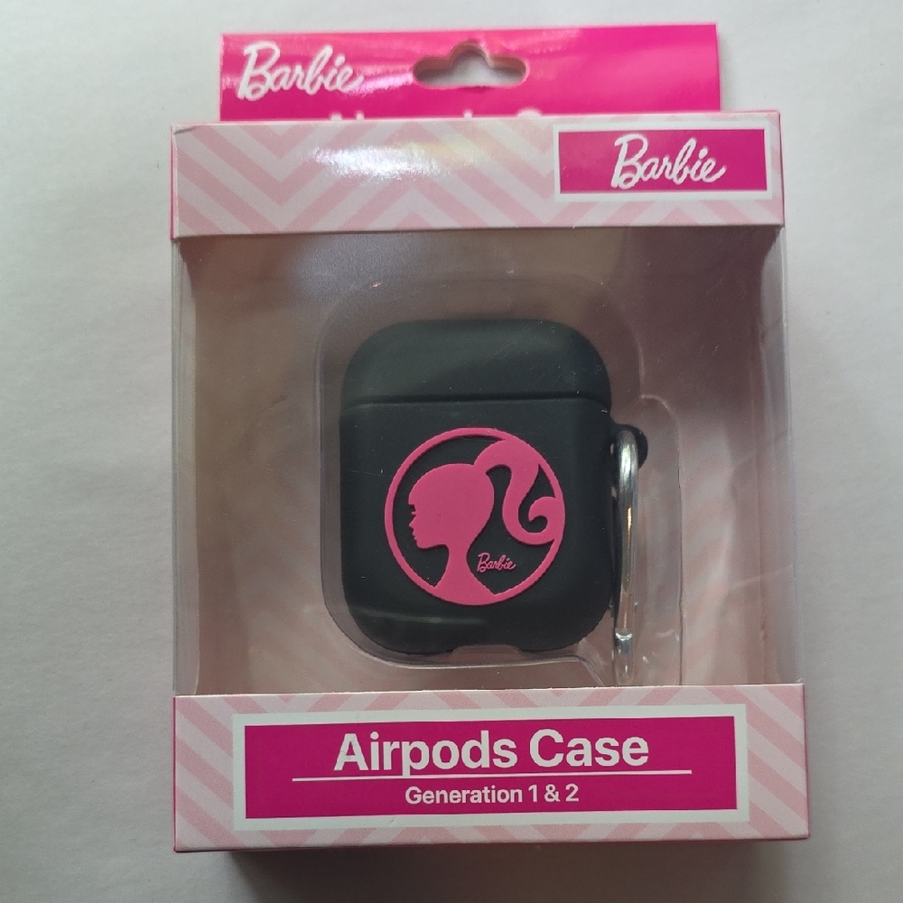 Barbie AirPods Case with Pink Silhouette NWT